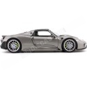 2013 Porsche 918 Spyder Cabrio Gris 1:18 Welly 18051