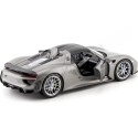 2013 Porsche 918 Spyder Cabrio Gris 1:18 Welly 18051