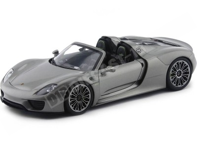 2013 Porsche 918 Spyder Convertible Gris 1:18 Welly 18051