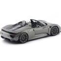 2013 Porsche 918 Spyder Convertible Gris 1:18 Welly 18051