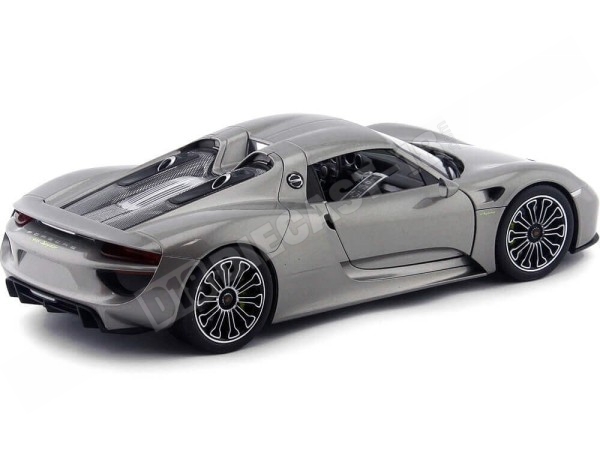 2013 Porsche 918 Spyder Hard-Top Gris 1:18 Welly 18051