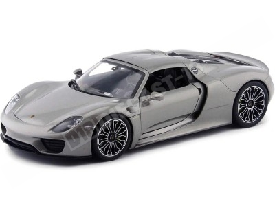 2013 Porsche 918 Spyder Hard-Top Gris 1:18 Welly 18051