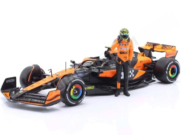 Réplica McLaren MCL38 Miami GPLando Norris F1 2024 - 1:43 Bburago