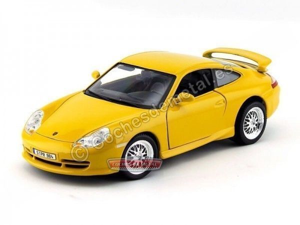 Cochesdemetal.es 1997 Porsche 911 (996) GT3 Strasse Amarillo 1:18 Bburago 12040