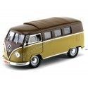 Cochesdemetal.es 1962 Volkswagen microbus combi type 2 T1 marron-gold 1:18 Lucky Diecast 92328