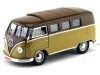 Cochesdemetal.es 1962 Volkswagen microbus combi type 2 T1 marron-gold 1:18 Lucky Diecast 92328