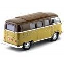 Cochesdemetal.es 1962 Volkswagen microbus combi type 2 T1 marron-gold 1:18 Lucky Diecast 92328