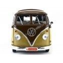 Cochesdemetal.es 1962 Volkswagen Microbus Combi Type 2 T1 Marron-Gold 1:18 Lucky Diecast 92328