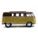 Cochesdemetal.es 1962 Volkswagen microbus combi type 2 T1 marron-gold 1:18 Lucky Diecast 92328