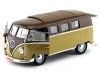 Cochesdemetal.es 1962 Volkswagen microbus combi type 2 T1 marron-gold 1:18 Lucky Diecast 92328