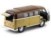 Cochesdemetal.es 1962 Volkswagen Microbus Combi Type 2 T1 Marron-Gold 1:18 Lucky Diecast 92328