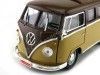 Cochesdemetal.es 1962 Volkswagen microbus combi type 2 T1 marron-gold 1:18 Lucky Diecast 92328