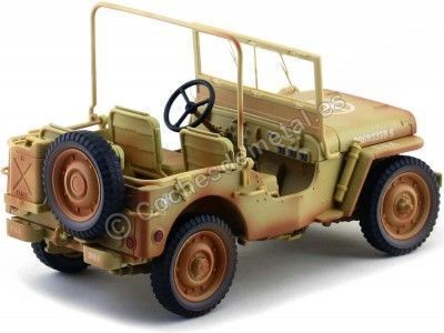 Cochesdemetal.es 1943 Jeep Willys Casablanca Arena del Desierto Sucio 1:18 Triple-9 1800140A 2