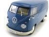 Cochesdemetal.es 1963 Volkswagen T1 Microbus Panel Van Azul 1:18 Welly 18053