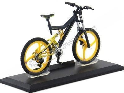 Cochesdemetal.es 2017 Bicicleta de Montaña MountainBike Porsche Bike FS Evolution Negra 1:10 Welly 62572 2