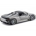 Cochesdemetal.es 2013 Porsche 918 Spyder Cabrio Gris 1:18 Welly 18051