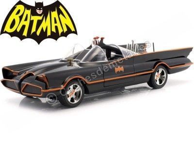 Cochesdemetal.es 1966 TV Series Batmobile con luces, Batman y Robin 1:18 Jada Toys 98625 253216001