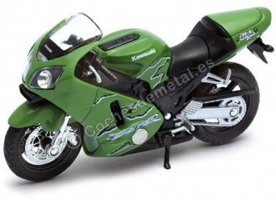 Cochesdemetal.es 2001 Kawasaki Ninja ZX-12R Green 1:18 Welly 12167