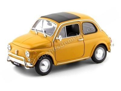 Cochesdemetal.es 1957 Fiat Nuova 500 Amarillo Oscuro 1:18 Welly 18009