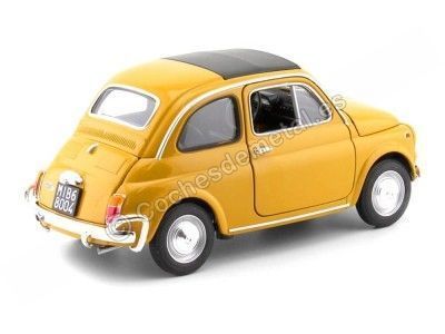 Cochesdemetal.es 1957 Fiat Nuova 500 Amarillo Oscuro 1:18 Welly 18009 2