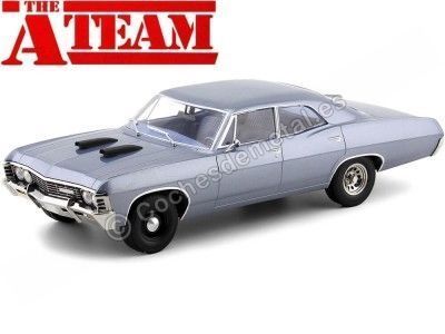 Cochesdemetal.es 1967 Chevrolet Impala Sedan "A-Team Equipo-A" Blue-Grey 1:18 Greenlight 19047