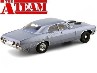 Cochesdemetal.es 1967 Chevrolet Impala Sedan "A-Team Equipo-A" Blue-Grey 1:18 Greenlight 19047 2