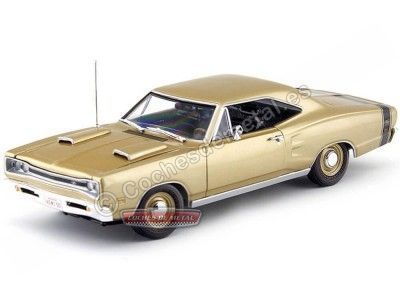 Cochesdemetal.es 1969 Dodge Coronet R-T 426 HEMI Gold 1:18 Auto World AMM1024