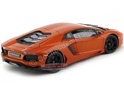 Cochesdemetal.es 2011 Lamborghini Aventador LP700-4 Naranja 1:18 Welly 18041 2