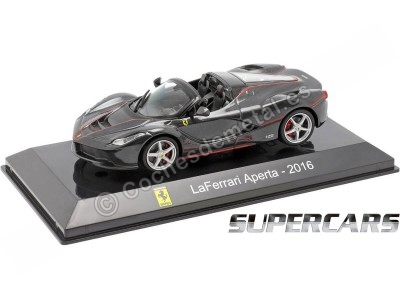 Cochesdemetal.es 2016 Ferrari Laferrari Open "Supercars" Negro 1:43 Editorial Salvat SC01