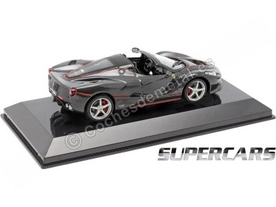 Cochesdemetal.es 2016 Ferrari LaFerrari Aperta "SuperCars" Negro 1:43 Editorial Salvat SC01 2