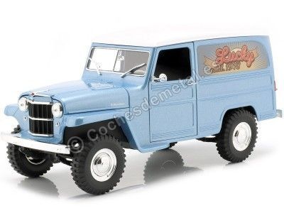 Cochesdemetal.es 1955 Jeep Willys Station Wagon Azul Claro 1:18 Road Signature 92858