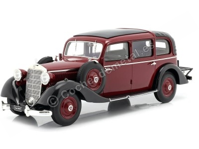 Cochesdemetal.es 1936 Mercedes-Benz 260 D (W138) Pullman Landaulet Granate 1:18 Triple-9 R1800102