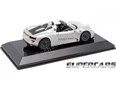 Cochesdemetal.es 2013 Porsche 918 Spyder "SuperCars" Plata 1:43 Editorial Salvat SC09 2