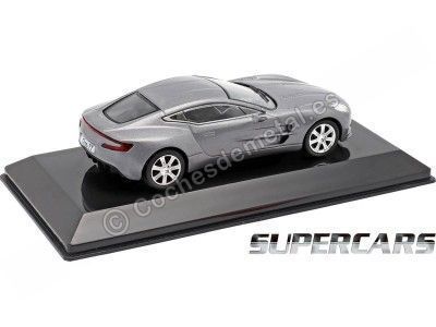 Cochesdemetal.es 2009 Aston Martin One-77 "SuperCars" Gris Plata 1:43 Editorial Salvat SC14 2