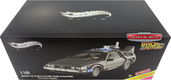 1989 DeLorean DMC 12 + Hover Board Regreso al Futuro II 1:18 Hot Wheels Elite BCJ97